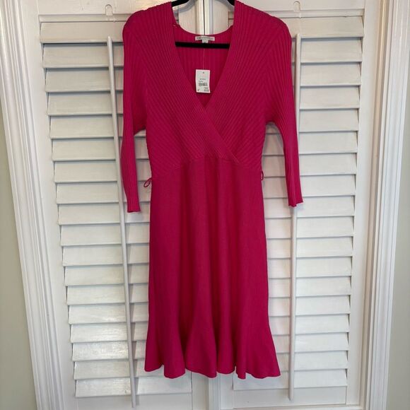 Cato Pink Ribbed Sweater Dress Size Medium - Picture 1 of 10